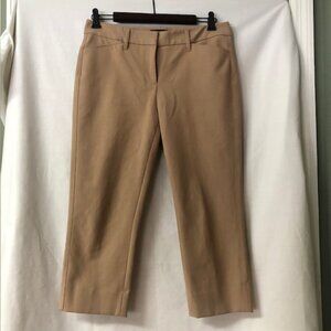 White House Black Market Straight Crop Pants Womens 4 Khaki